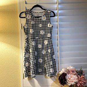 Flannel print wonder nation dress for kids